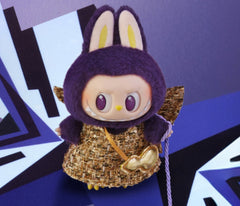 POP MART Little Milan LABUBU x PRONOUNCE - WINGS OF FORTUNE Purple Cool Hanging Card 17.5cm