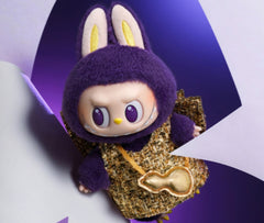 POP MART Little Milan LABUBU x PRONOUNCE - WINGS OF FORTUNE Purple Cool Hanging Card 17.5cm