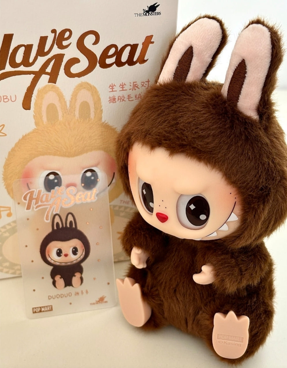 Pop Mart POP MART labubu THEMONSTERS Sit and Party Vinyl Plush Blind Box 2nd Generation Blind Box Single Blind Box