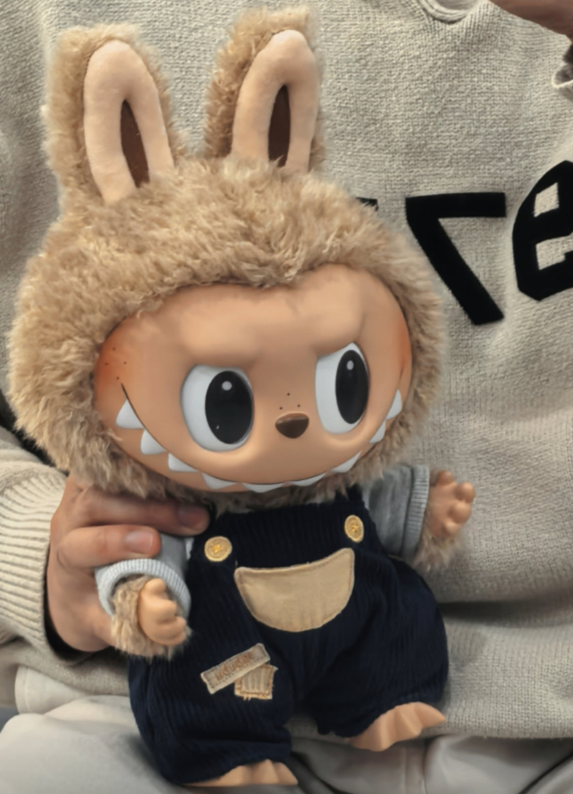 Pop Mart POP MART LABUBU time to chill labubu first generation cute doll plush doll 37cm high